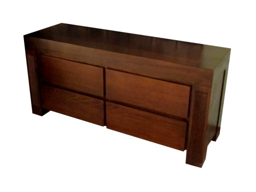 KOMODA DĘBOWA KUBUS 160 CM 4 SZUFLADY CZAJKA