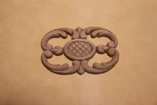 Dekor 7x10,5cm, ornament, sztukateria- D071