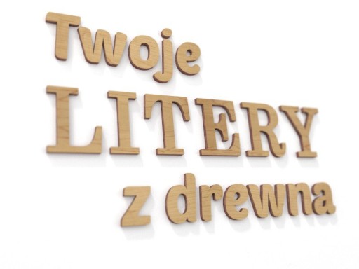 Twoje Literki 3D drewniane sklejka 4mm - do 24cm