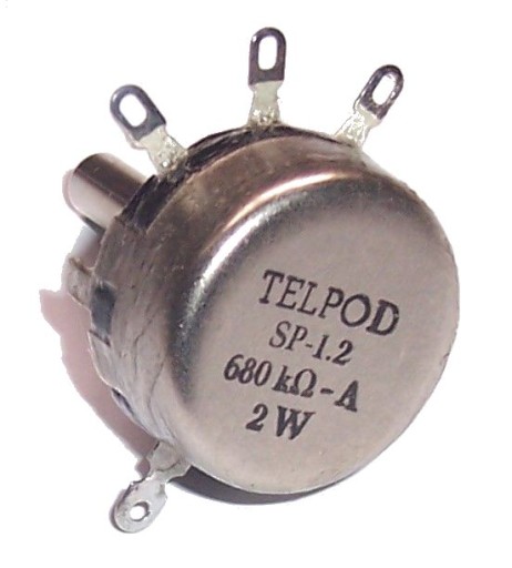 POTENCJOMETR TELPOD SP-1.2 _ 680k A 2W oś 25mm