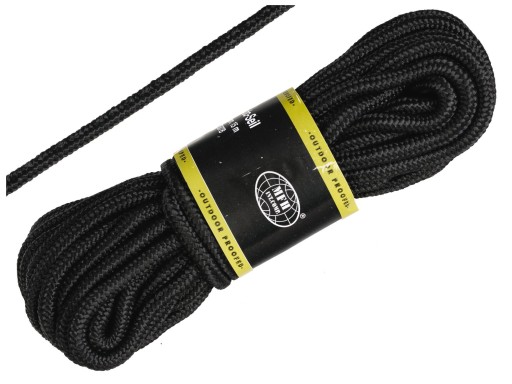 Uniwersalna LINA LINKA Survival 15m 5mm CZARNA mfh