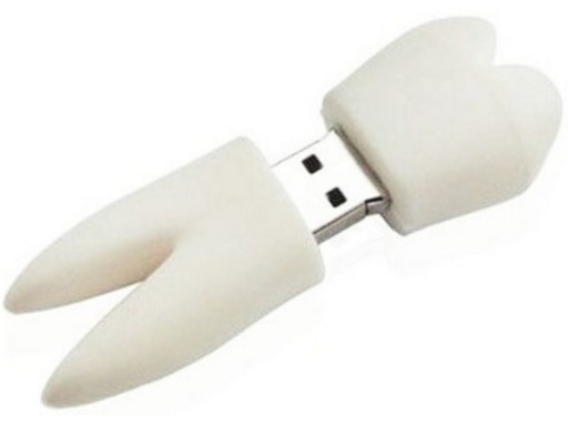 PENDRIVE USB 8 GB BIAŁY ZĄB DENTYSTA STOMATOLOG