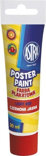 Farba plakatowa Astra, jasnoczerwona 30 ml