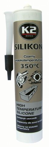 K2 SILIKON CZARNY 300g +350C wysokotemperaturowy