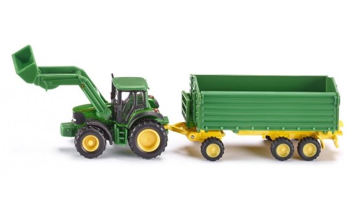 SIKU 1843 TRAKTOR JOHN DEERE PRZYCZEPA 1:87