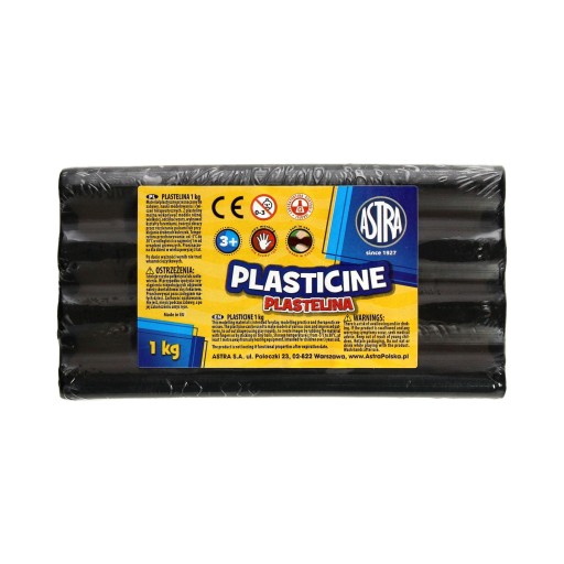 Plastelina 1kg czarna luz