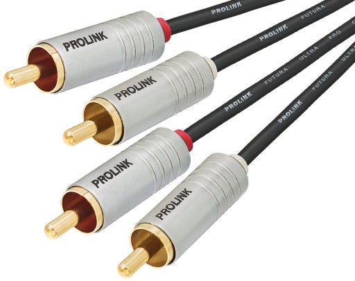 KABEL PRZEWÓD 2 RCA CINCH PROLINK FUTURA SLIM 2m