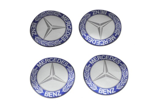 emblematy na kołpaki MERCEDES 56mm elastyczne 4szt