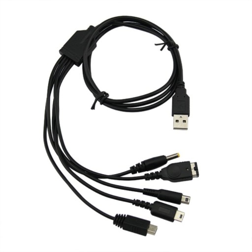 IRIS 5 in 1 ładowarka kabel USB do wielu modeli konsol Nintendo i do PSP