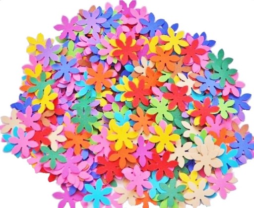 Kwiatek SCRAPKI kwiatki płatek 1,5cm mix
