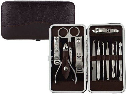 Zestaw do Manicure/ Pedicure 12szt + Etui