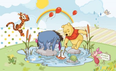 Fototapeta 415x254cm Kubuś Puchatek Tęcza Pooh