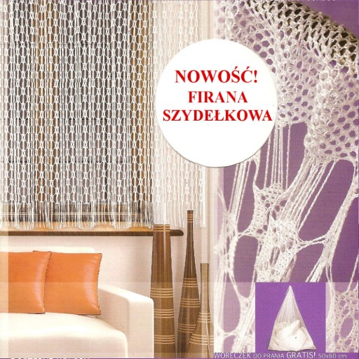 NOWOŚĆ! 3 KOLORY FIRANA SZYDEŁKO 200x250cm GRATIS