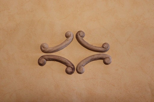 Dekor 6x2cm, ornament, sztukateria 4szt - D038