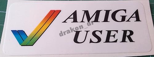 Sticker nakl. Amiga User checkmark PRZEZROCZYSTA