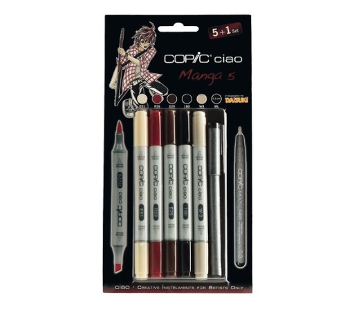 COPIC Ciao Markery Zestaw 5+1 Manga 5