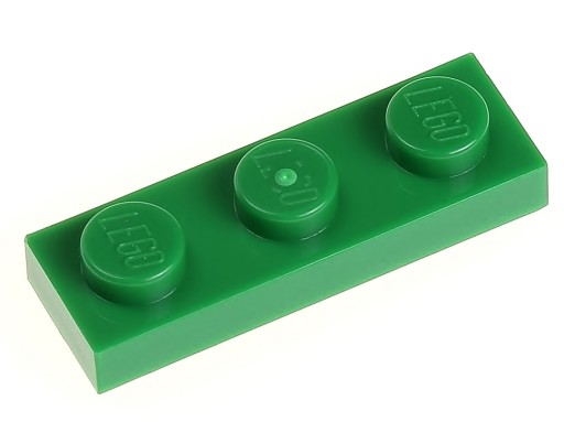 LEGO Płytka zwykła 1x3 3623 zielona - 4 szt.