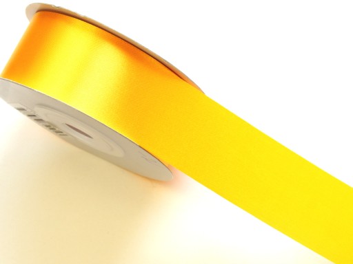 WSTĄŻKA 40mm SATYNOWA tasiemka ŻÓŁTA odcinek 4m