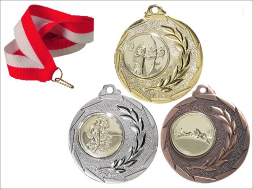 PIĘKNY MEDAL 50mm +aluminiowe wklejki GRATISszarfa