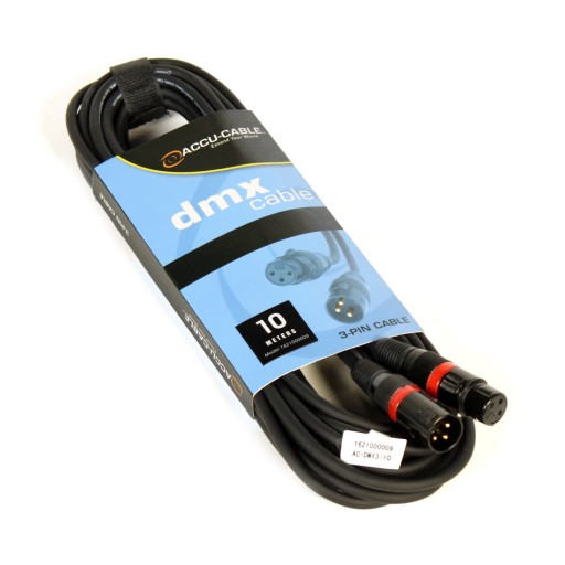 PRZEWÓD KABEL DMX 10m do ŚWIATEŁ z OZNACZENIEM