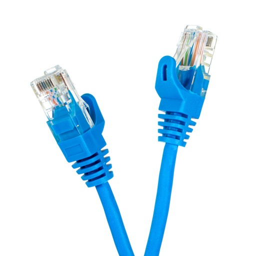 Kabel sieciowy PatchCord Cat 5e RJ45 0,5m niebiesk