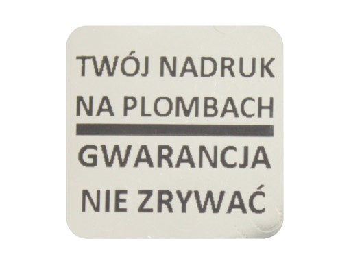 PLOMBY GWARANCYJNE STICKER 20x20mm VOID lustrzany 1000szt