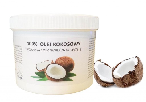 OLEJ KOKOSOWY 600 ml NATURALNY Tłoczony na Zimno