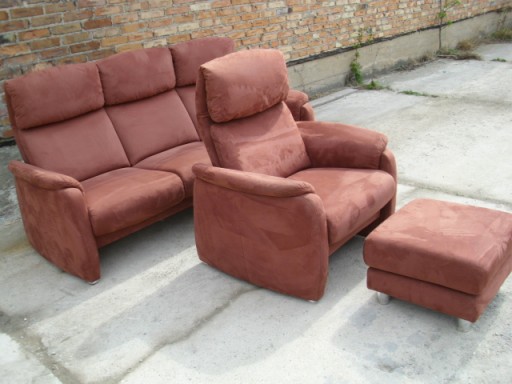 ZESTAW /RELAX / SOFA 3 + FOTEL + PUF / W.SCHILLING