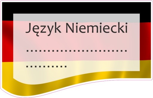 Naklejka na zeszyt SZ08 Język Niemiecki - 4 szt