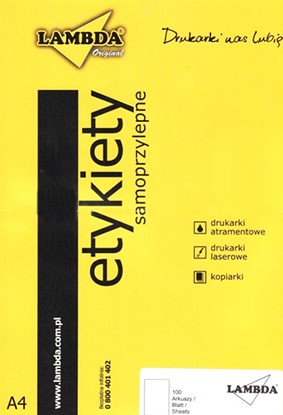 Etykiety samoprzylepne 38,1x21,2 mm, A4, 6500 szt.