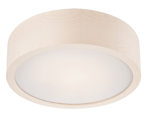 plafon LED 12W MODERN 28 cm drewno bielona sosna