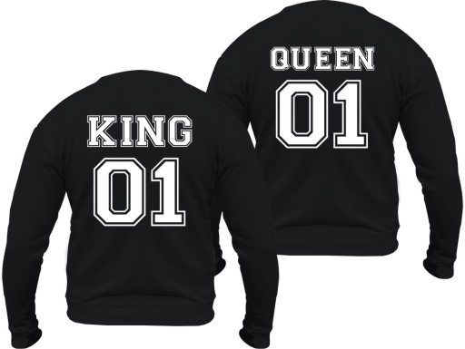 Bluza KING QUEEN bluzy dla zakochanych PAR kpl. M
