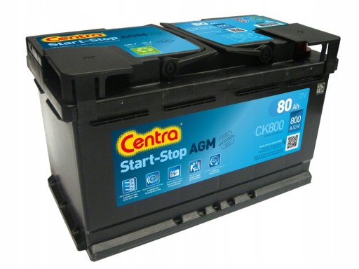 Akumulator Centra Start Stop CK800 80Ah 800A P+