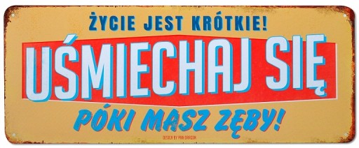 Tablica vintage metalowa tabliczka plakat napis