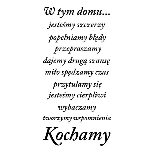 Naklejki ścienne W tym domu #1# Naklejki powitalne