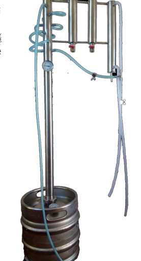 DESTYLATOR KEG 30L BIMBER ZIMNE PALCE WLEW SMS