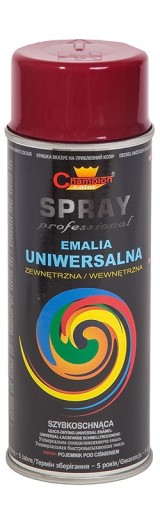 Farba Emalia Spray Lakier Ral 3005 Czerwony Winny Champion