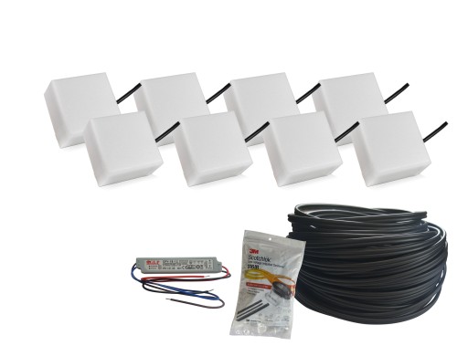 8x Świecąca Kostka Brukowa LED 10X10 KOLORY