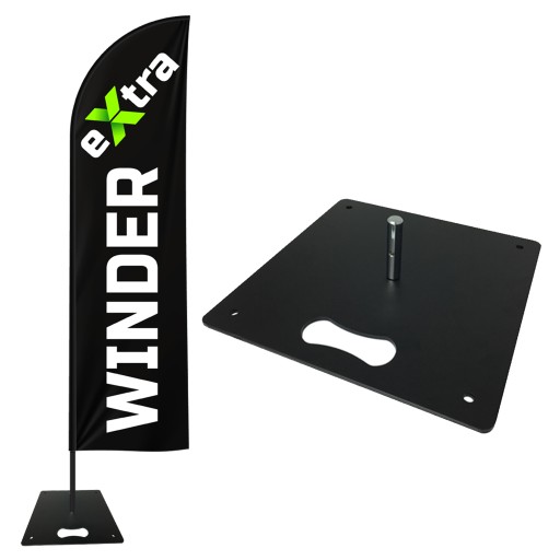 Winder Beach flaga reklamowa 350 cm z podstawą 4kg