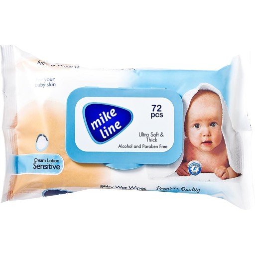 PROMOCJA!Chusteczki nawilżane MIKE LINE KIDS 72szt