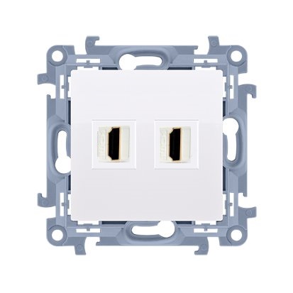 SIMON 10 GNIAZDO HDMI PODWÓJNE BIAŁE
