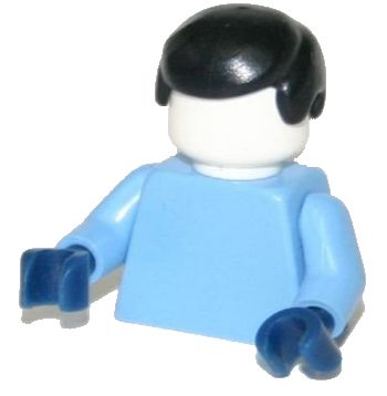 LEGO WŁOSY KLASYCZNE CZARNE DO FIGURKI 3901