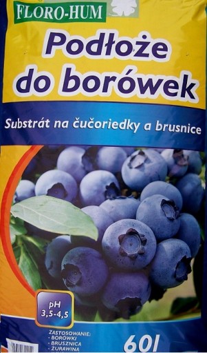 PODŁOŻE DO BORÓWKI torf 60 L ziemia