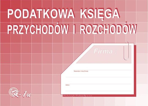 Podatkowa księga przychodów i rozchodów A4 K1 K-1u