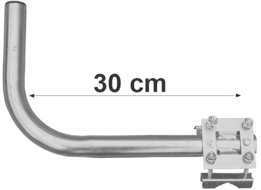 UCHWYT MASZT STOJAK DO ANTEN balkonowy prawy 30 cm