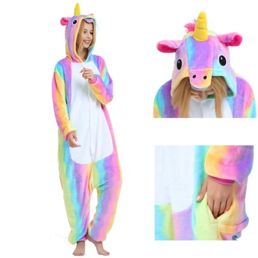 PIŻAMA JEDNOROŻEC KIGURUMI COSPLAY ONESIE DRES T M