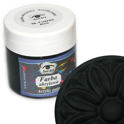 Farba akrylowa SeeArt 120 ml. 36 czarny