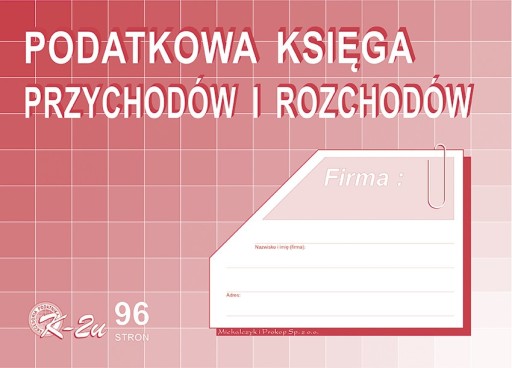 DRUK PODATKOWA KSIĘGA PRZYCHODÓW I ROZCHODÓW K-2U