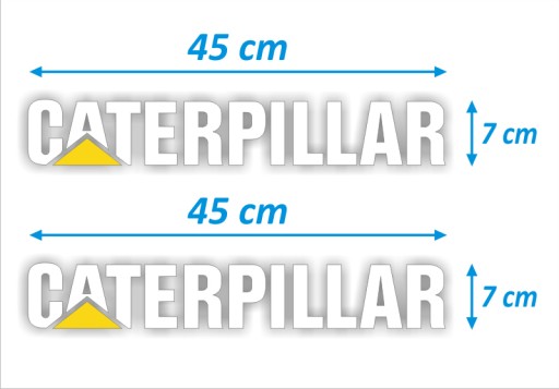 NAKLEJKA NAKLEJKI - CATERPILLAR - 2 szt. - BIAŁE