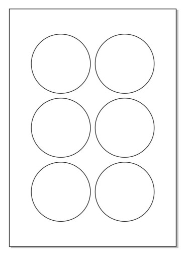 Etykiety samoprzylepne POŁYSK A4 Fi 74mm 10 ark